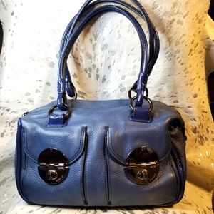 Mimco Button Vintage Mimco Mimco Leather Blue Bag